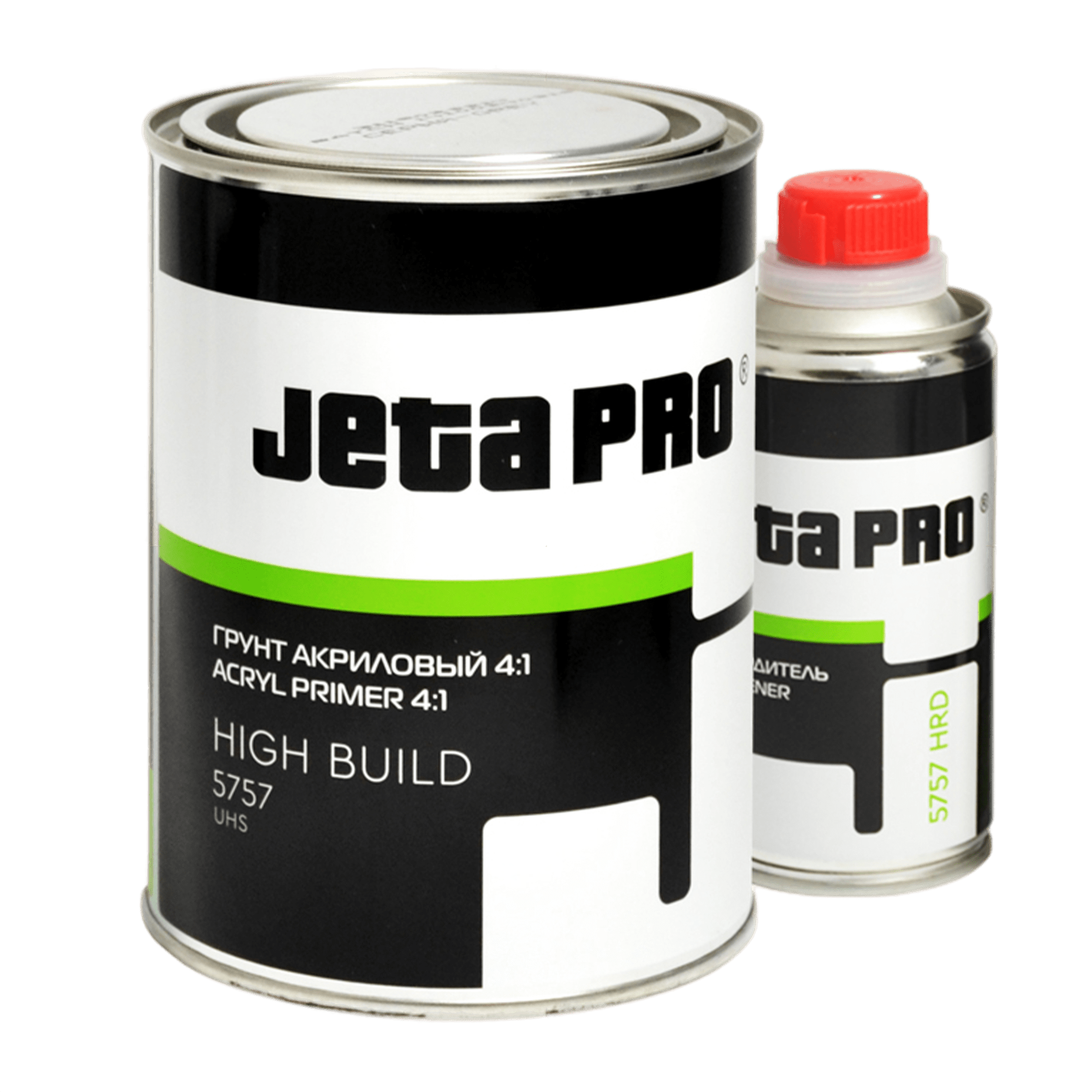 5757 white Грунт акрил 4:1 JETAPRO HIGH BUILD UHS Белый комплект 0,8л + 0,2л