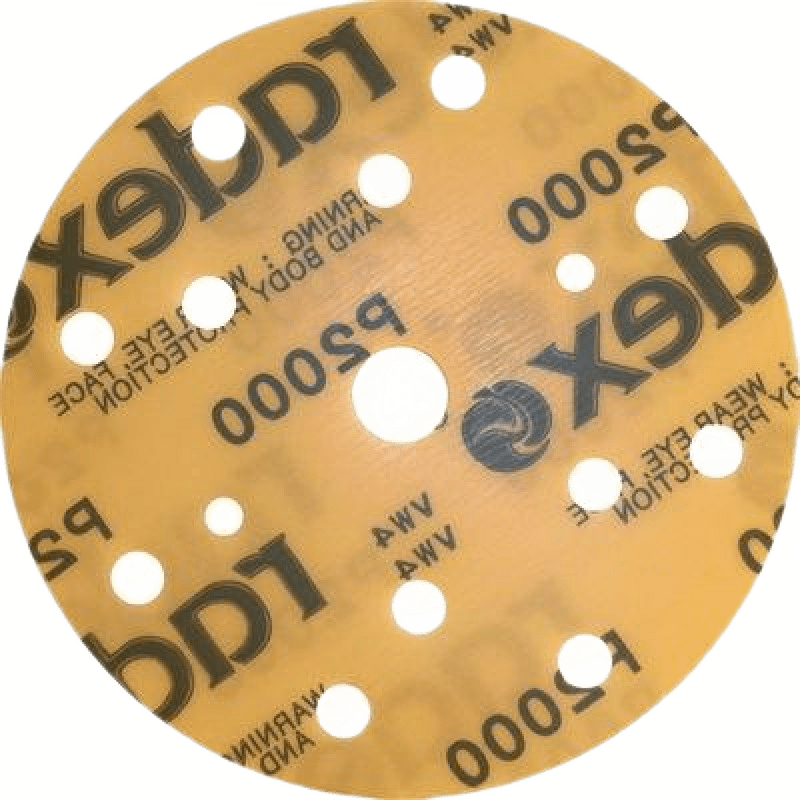 553618 Круг абразивный на пленке микротонкий RADEX Gold D=150 (15 отверстий) №1200