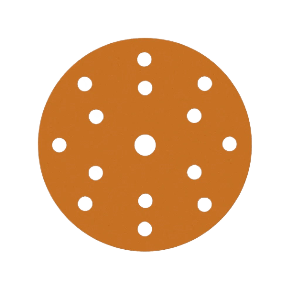 518.150.040.15 Диск шлифовальный на бумажной основе Sandwox 518 Orange Ceramic 15 отв. 150 мм Р40