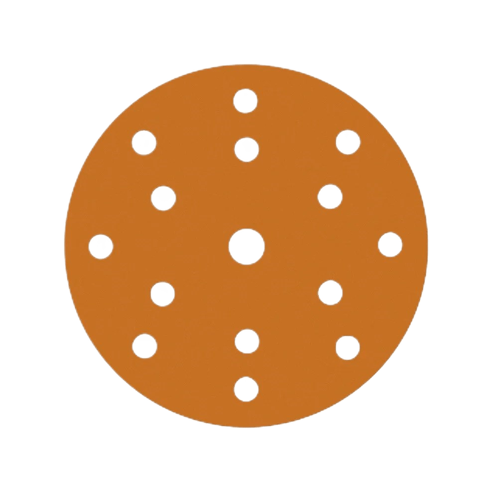 518.150.600.15 Диск шлифовальный на бумажной основе Sandwox 518 Orange Ceramic 15 отверстий 150 мм Р600