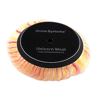 SS532 Shine Systems Unicorn Wool Pad - полировальный круг из цветного меха, 130 мм