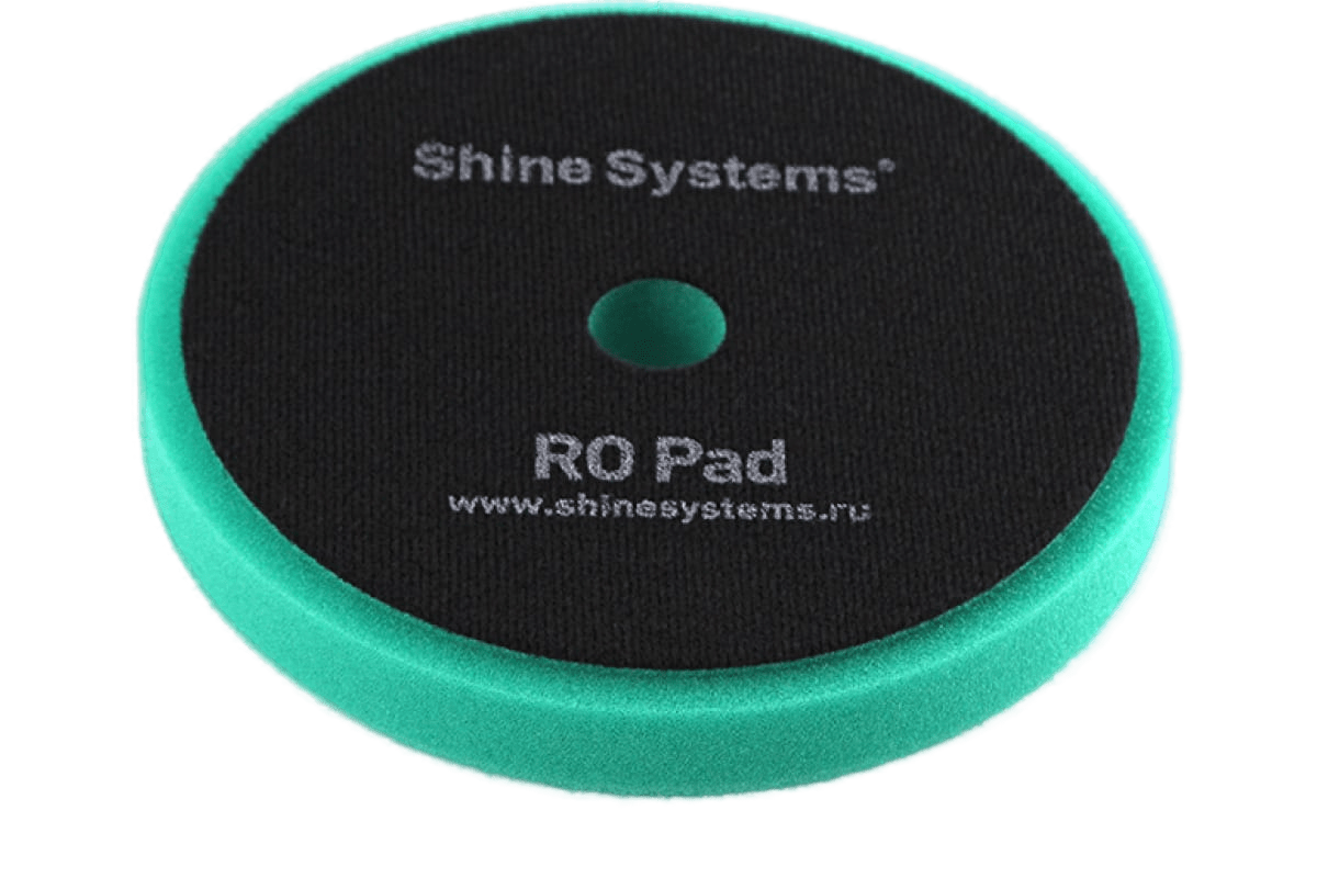 SS546 Shine Systems RO Foam Pad Green - полировальный круг твердый зеленый, 155 мм