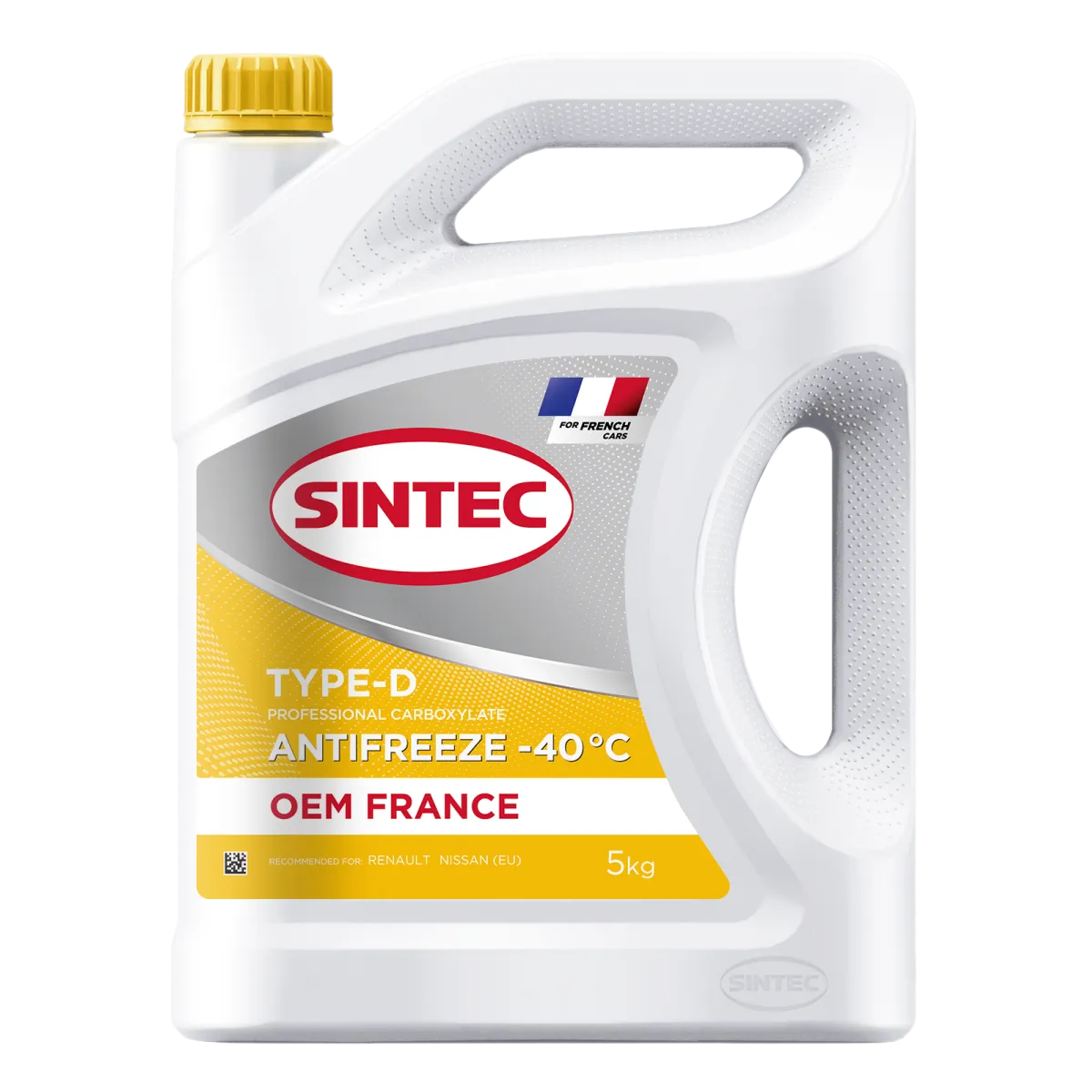 Антифриз Sintec OEM France Type-D yellow -40 5кг (6145014)