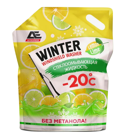 Жидкость стеклоомывателя AUTOEXPRESS зимняя (-20С) ЛИМОН Дой-пак 3000мл НЗСМ (AE-1021)
