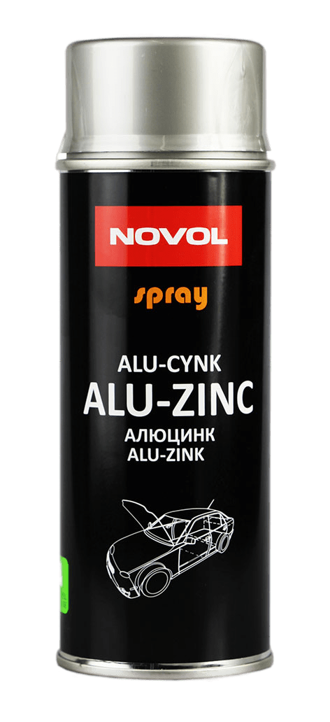 90408 Быстросохнущий продукт АлюЦинк ALU-ZINK SPRAY серебряный Новол аэр., 400мл