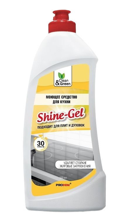 CG8076 Clean&Green Моющее средство для кухни  антижир Shine-Gel 500мл