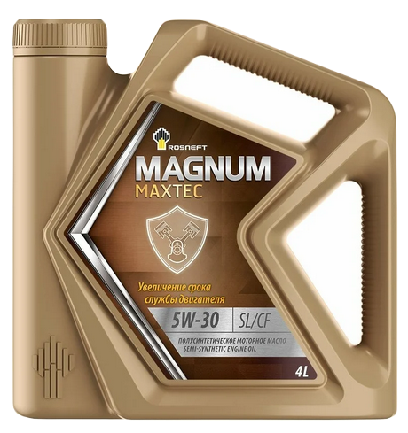 Роснефть масло моторное Magnum Maxtec 5w30 API SL/CF полусинтетическое 4л