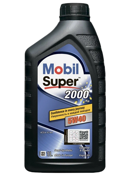 MOBIL 155338 масло моторное SUPER 2000 х3  5W40 полусинтетическое 1л