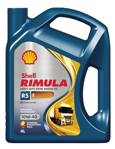 SHELL масло моторное Rimula R5 E 10W40 полусинтетическое дизельное для двигателей Cummins ГАЗель NEXT 4л