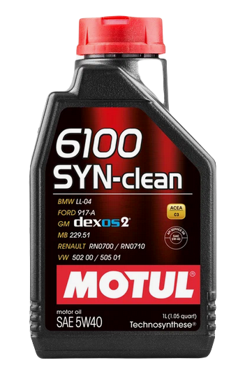 MOTUL 107941 масло моторное 6100 SYN-CLEAN 5w40 SN/C3 синтетическое 1л