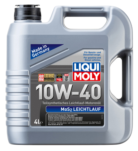 Liqui Moly 1917 масло моторное MоS2 Leichtlauf SAE 10W40 SL A3/B4 полусинтетическое 4л