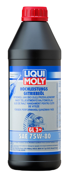 Liqui Moly 7584 масло трансмиссионное Hochleistungs-Getriebeoil 75W80 GL-3+ HC-синтетическое 1л