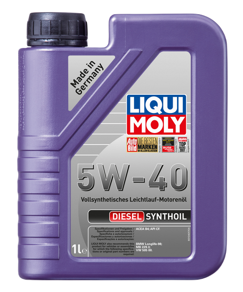 Liqui Moly 1926 масло моторное Diesel Synthoil 5w40 CF синтетическое 1л