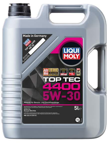 Liqui Moly 2322/3751 масло моторное Top Tec 4400 5w30 C4 специально для Renault HC-синтетическое 5л