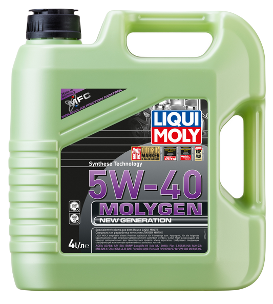 Liqui Moly 9054 масло моторное Molygen New Generation 5w40 SN/CF; A3/B4 GF-5 HC-синтетическое 4л