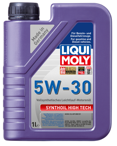 Liqui Moly 9075 Масло моторное Synthoil High Tech 5W30 SM/CF A3/B4 C3 синтетическое 1л