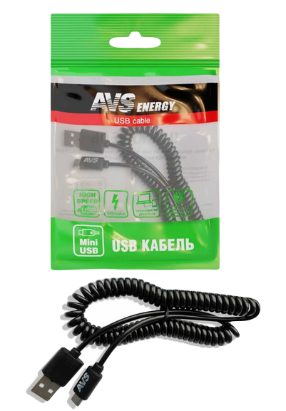 A78884S Кабель AVS mini USB (2м, витой) MN-32