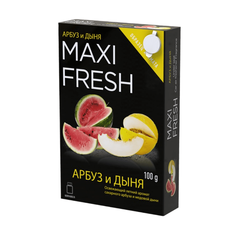 Освежитель воздуха MF-102 MAXI FRESH (арбуз и дыня) гелевый, под сиденье 100гр (MF-102)