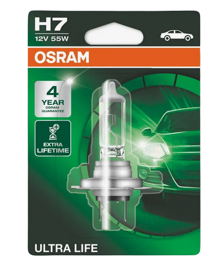 Автолампа 12V Н7 (55) РХ26d ULTRA LIFE (блистер) OSRAM (О-64210ULTбл)