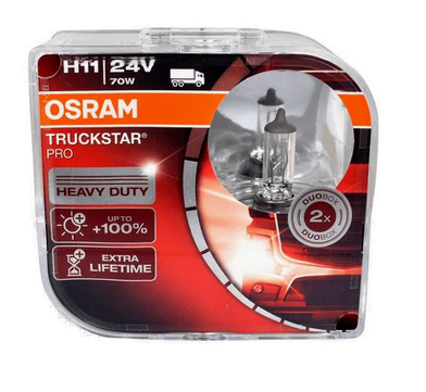 Автолампа 24V H11 (70) PGJ19-2+100% TRUCKSTAR PRO (евробокс, 2шт) OSRAM (O-64216TSP2