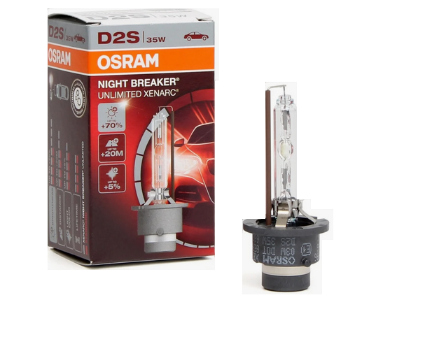 Автолампа 85V D2S (35) P32d-2+70% XENON NIGHT BREAKER UNLIMITED 4350K  OSRAM (O-66240XNB)