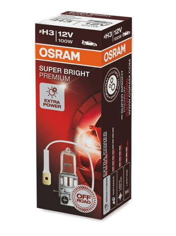 Автолампа 12V H3 (100) PK22s SUPER BRIGHT PREMIUM RALLY OSRAM (O-62201SBP)