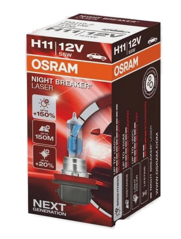 Автолампа 12V Н8 (35) PGJ19-1+150% NIGHT BREAKER LASER 3900K OSRAM (О-64212NL)