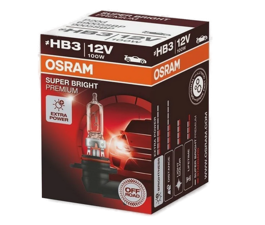 Автолампа 12V HB3 (100) P20D SUPER BRIGHT PREMIUM OSRAM (O-69005SBP)