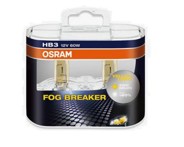 Автолампа 12VHB3 (60) P20D FOG BREAKER (евробокс,2шт)  OSRAM (O-9005FBR2(EURO)