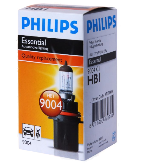 Автолампа 12V HB1/9004 (65/45) P29t PHILIPS (P-9004)