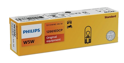 Автолампа 12V W5W (W2.1*9.5d) EXTRADUTY PHILIPS (P-12961ED)