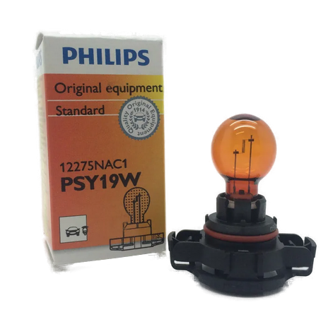 Автолампа 12V PSY19W (PG20/2) HALOGEN YELLOW PHILIPS (P-12275)