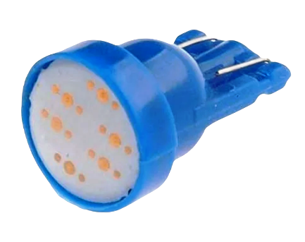 Автолампа 12V T10W (W2.1x9.5d) COB 1SMD св/д CHIPS BLUE MEGAPOWER (M-10514B)