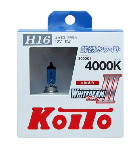 Автолампа 12V H16 19W HI-TEMT 2шт. KOITO Whitebeam (P0749W)