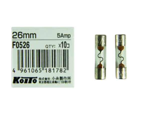 Предохранитель 1шт 5A стеклянный 26мм KOITO (F0526)