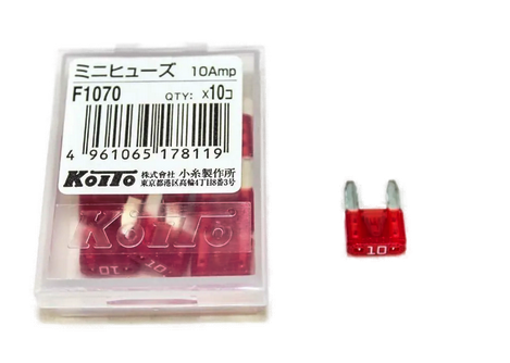 Предохранитель 1шт FUSE 10 Amp-мини KOITO (F1070)