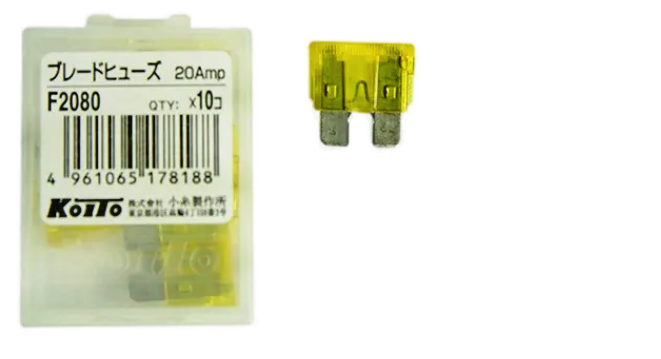 Предохранитель 1шт FUSE 20 Amp KOITO (F2080)